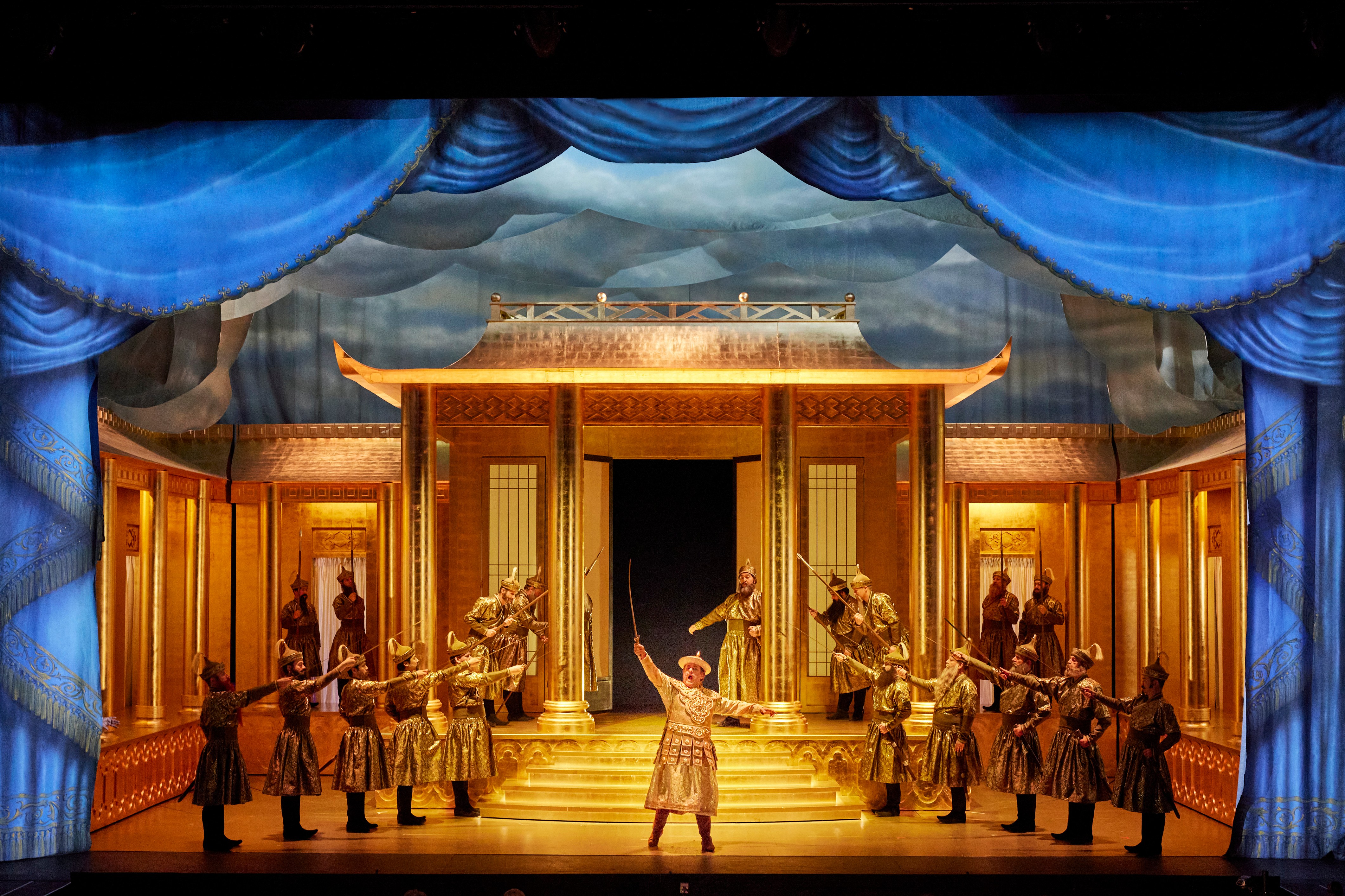 Stage production of Kublai Khan in Vienna.